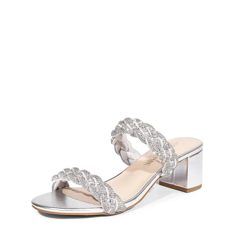 Braided Double-Strap Block Heel Sandals