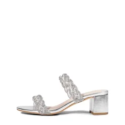 Braided Double-Strap Block Heel Sandals