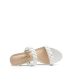 Braided Double-Strap Block Heel Sandals