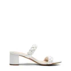 Braided Double-Strap Block Heel Sandals