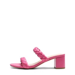 Braided Double-Strap Block Heel Sandals