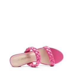 Braided Double-Strap Block Heel Sandals