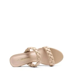 Braided Double-Strap Block Heel Sandals
