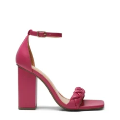 Braided Strap High Chunky Heel Sandals