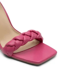 Braided Strap High Chunky Heel Sandals