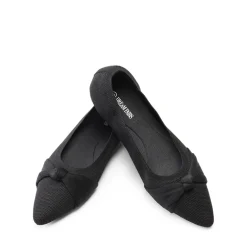 Breathable Bowknot Pointed Toe Knit Flats