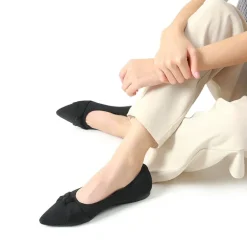 Breathable Bowknot Pointed Toe Knit Flats