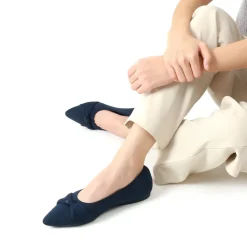 Breathable Bowknot Pointed Toe Knit Flats