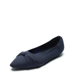 Breathable Bowknot Pointed Toe Knit Flats