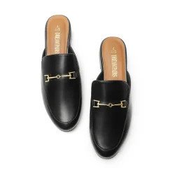 Buckle Design Slip on Mules