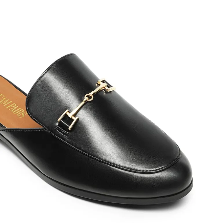 Buckle Design Slip on Mules