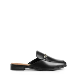 Buckle Design Slip on Mules