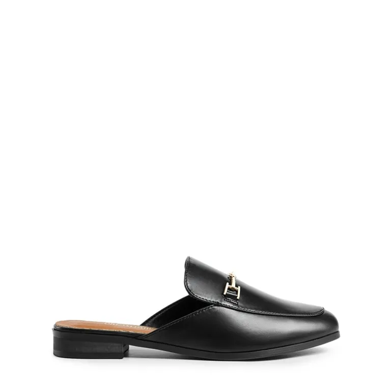 Buckle Design Slip on Mules