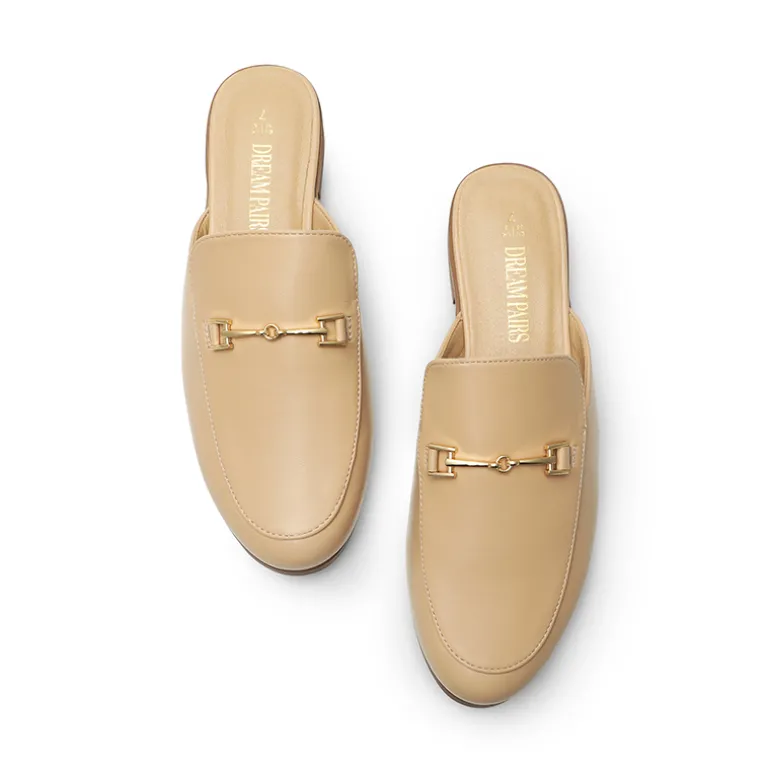 Buckle Design Slip on Mules