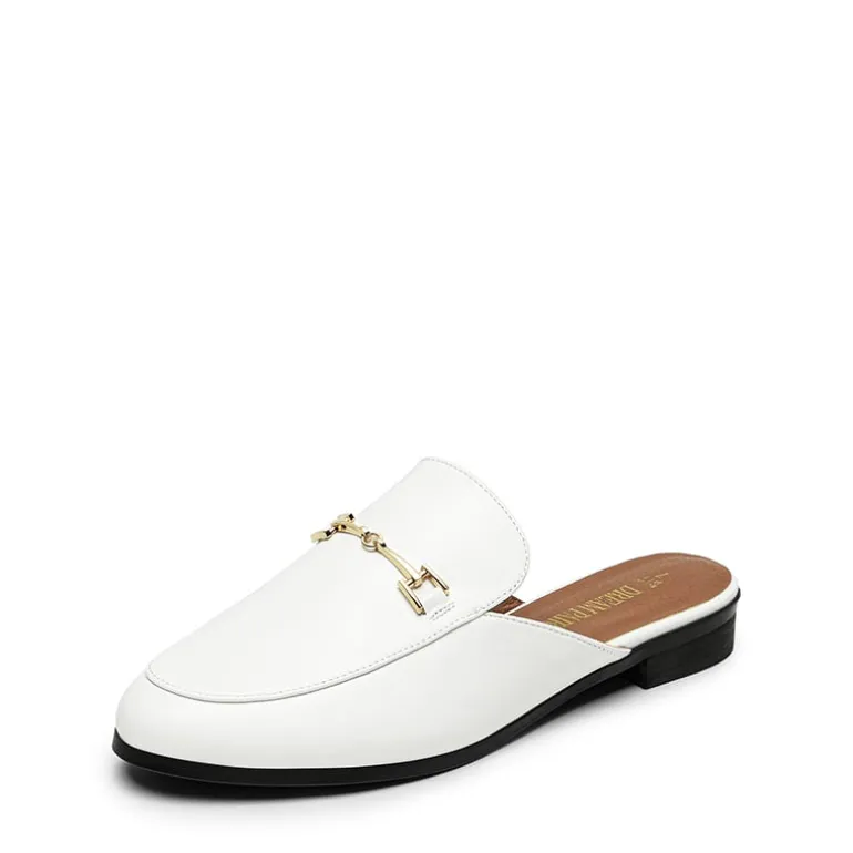 Buckle Design Slip on Mules