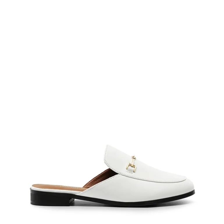 Buckle Design Slip on Mules