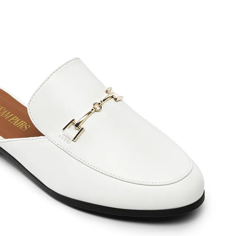 Buckle Design Slip on Mules