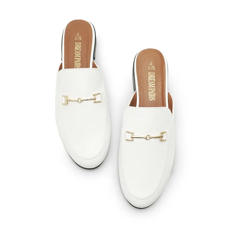 Buckle Design Slip on Mules