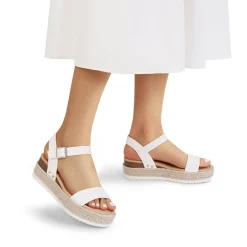 Buckle Jute Wedge Heel Sandals