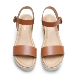Buckle Jute Wedge Heel Sandals