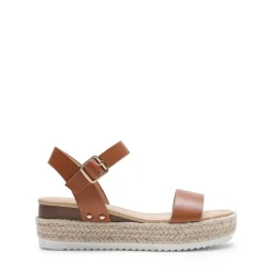 Buckle Jute Wedge Heel Sandals