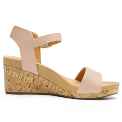 Buckle Platform Wedge Sandals