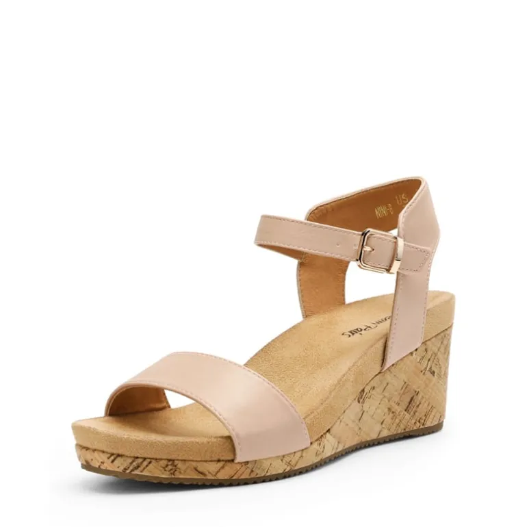 Buckle Platform Wedge Sandals
