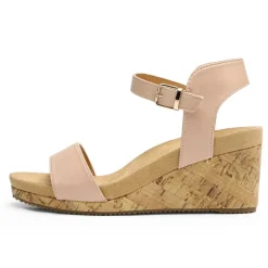 Buckle Platform Wedge Sandals