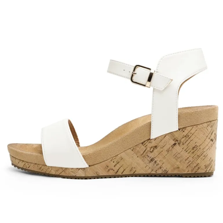 Buckle Platform Wedge Sandals