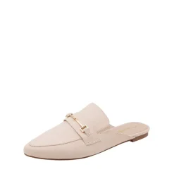 Buckle Pointed Toe Flat Mules