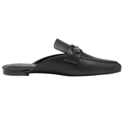 Buckle Pointed Toe Flat Mules