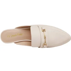 Buckle Pointed Toe Flat Mules
