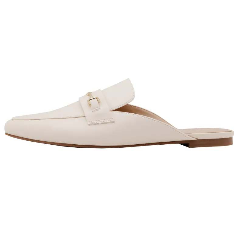 Buckle Pointed Toe Flat Mules