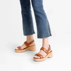 Buckle Strap Platform Wedge Sandals