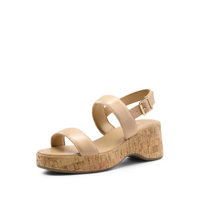 Buckle Strap Platform Wedge Sandals