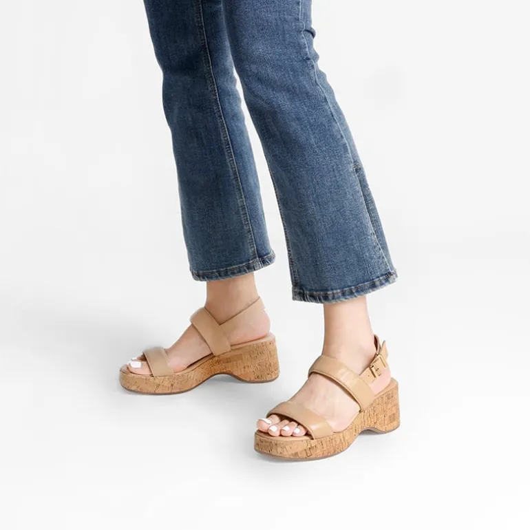 Buckle Strap Platform Wedge Sandals