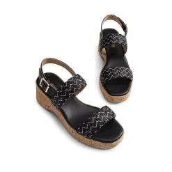 Buckle Strap Platform Wedge Sandals