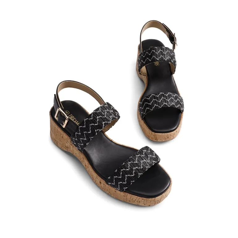 Buckle Strap Platform Wedge Sandals