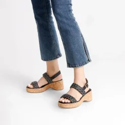 Buckle Strap Platform Wedge Sandals