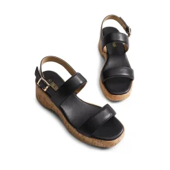 Buckle Strap Platform Wedge Sandals