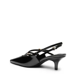 Buckle Strap Pointed Slingback Heel Pumps