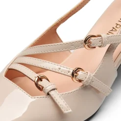 Buckle Strap Pointed Slingback Heel Pumps