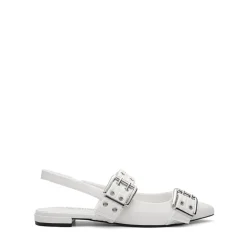 Buckle Straps Slingback Flats