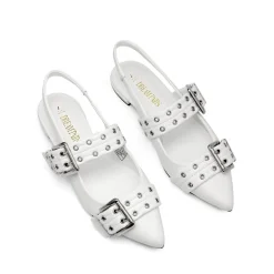 Buckle Straps Slingback Flats