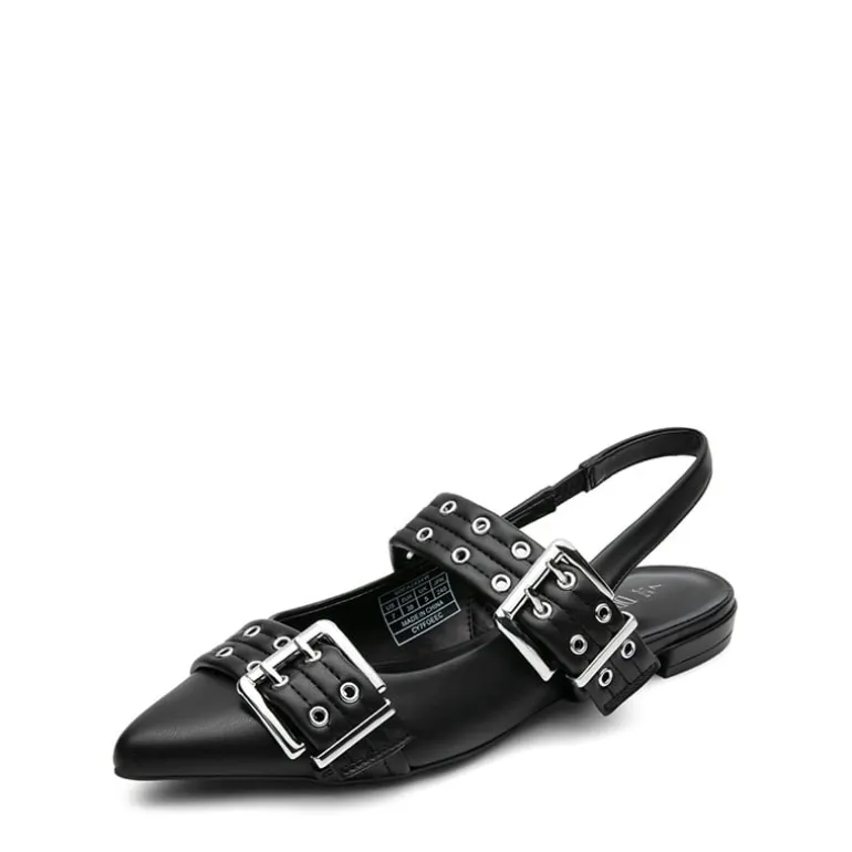 Buckle Straps Slingback Flats