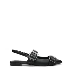 Buckle Straps Slingback Flats