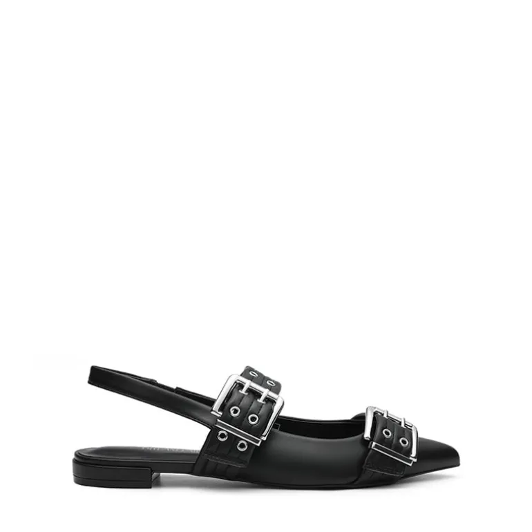 Buckle Straps Slingback Flats
