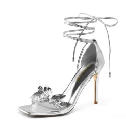Butterfly Lace Up Stilleto High Heels