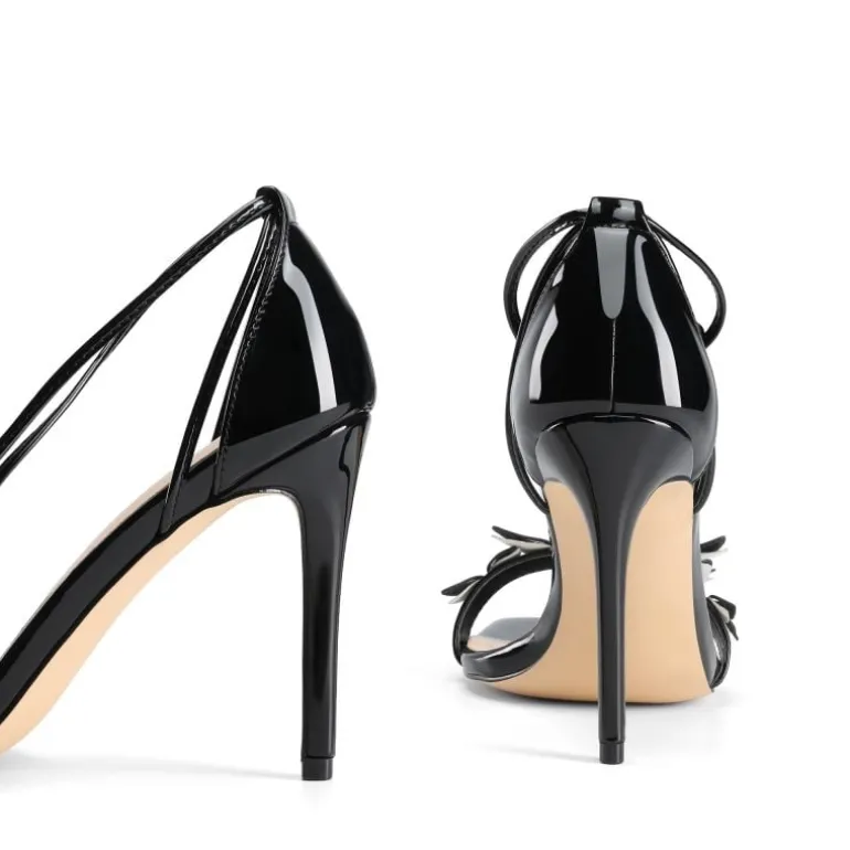 Butterfly Lace Up Stilleto High Heels
