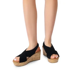 Casual Platform Criss-Cross Wedge Sandals